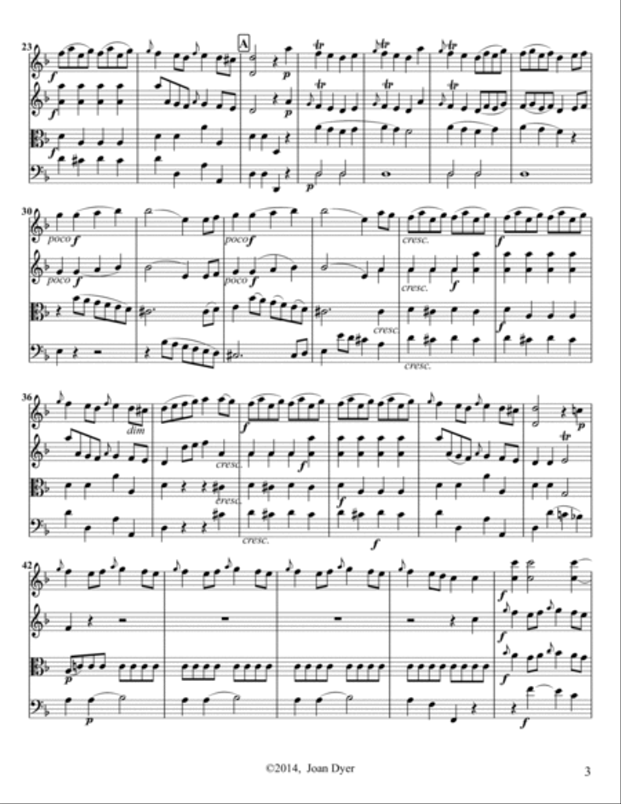 String Quartet in d minor, G.172 String Quartet scores gallery preview page 3