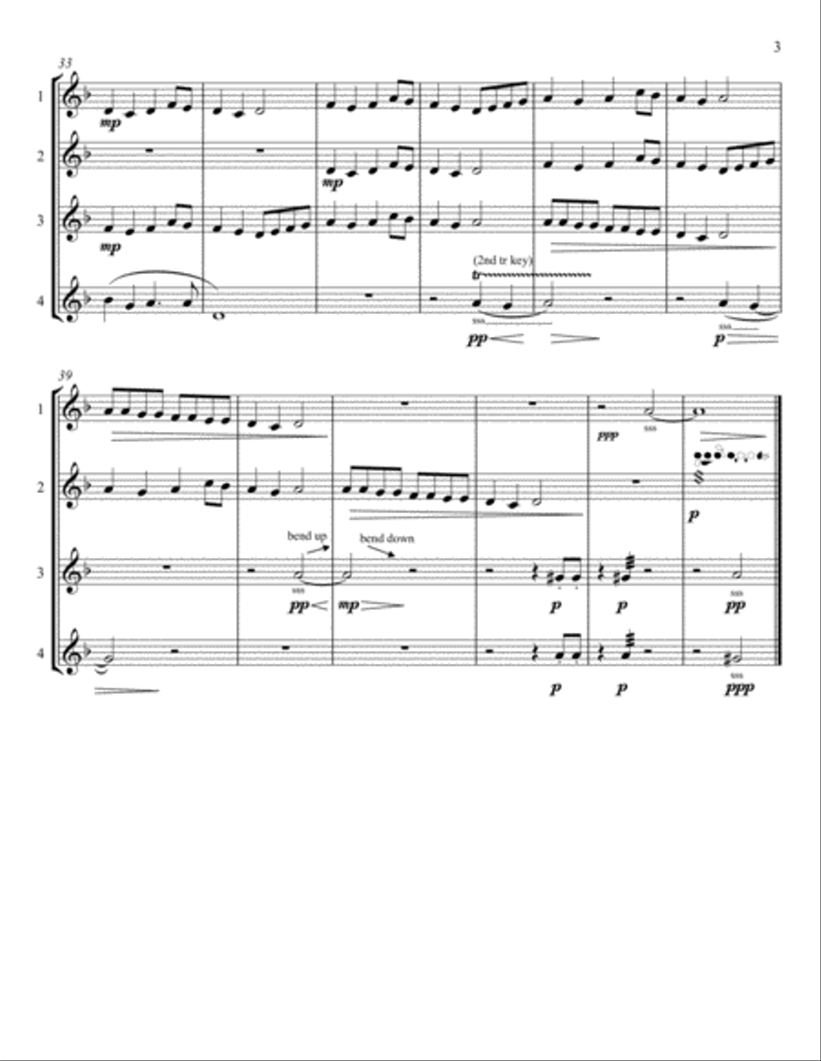 The Moon Over the Ghost of John Woodwind Quartet scores gallery preview page 3