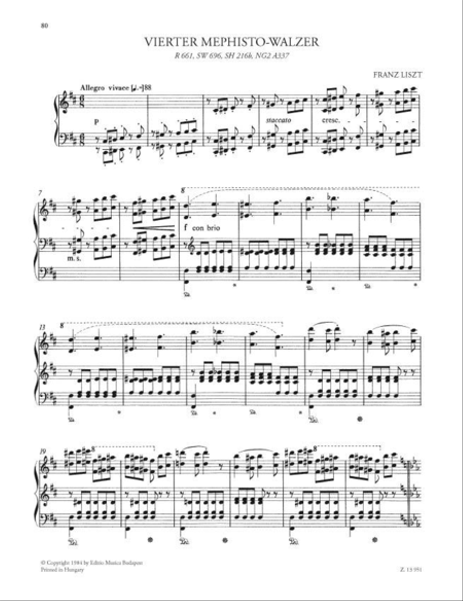 Fünf Mephisto-Walzer - Mephisto Polka Piano Solo scores gallery preview page 3