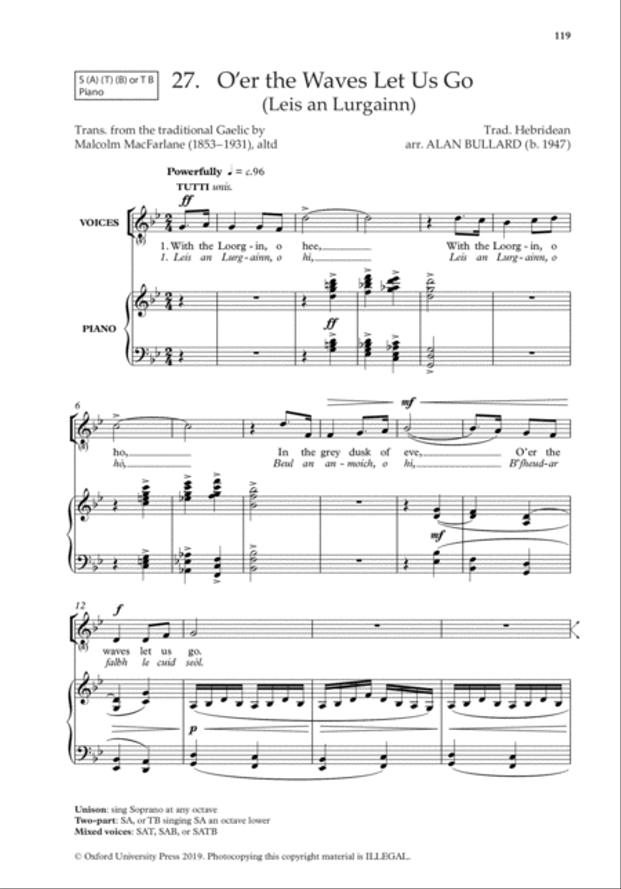 The Oxford Book of Flexible Choral Songs Unison Choir scores gallery preview page 17