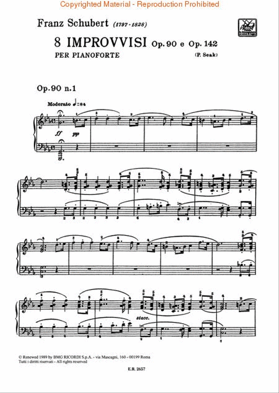 8 Impromptus, Op. 90 & 142 Piano Solo scores gallery preview page 3