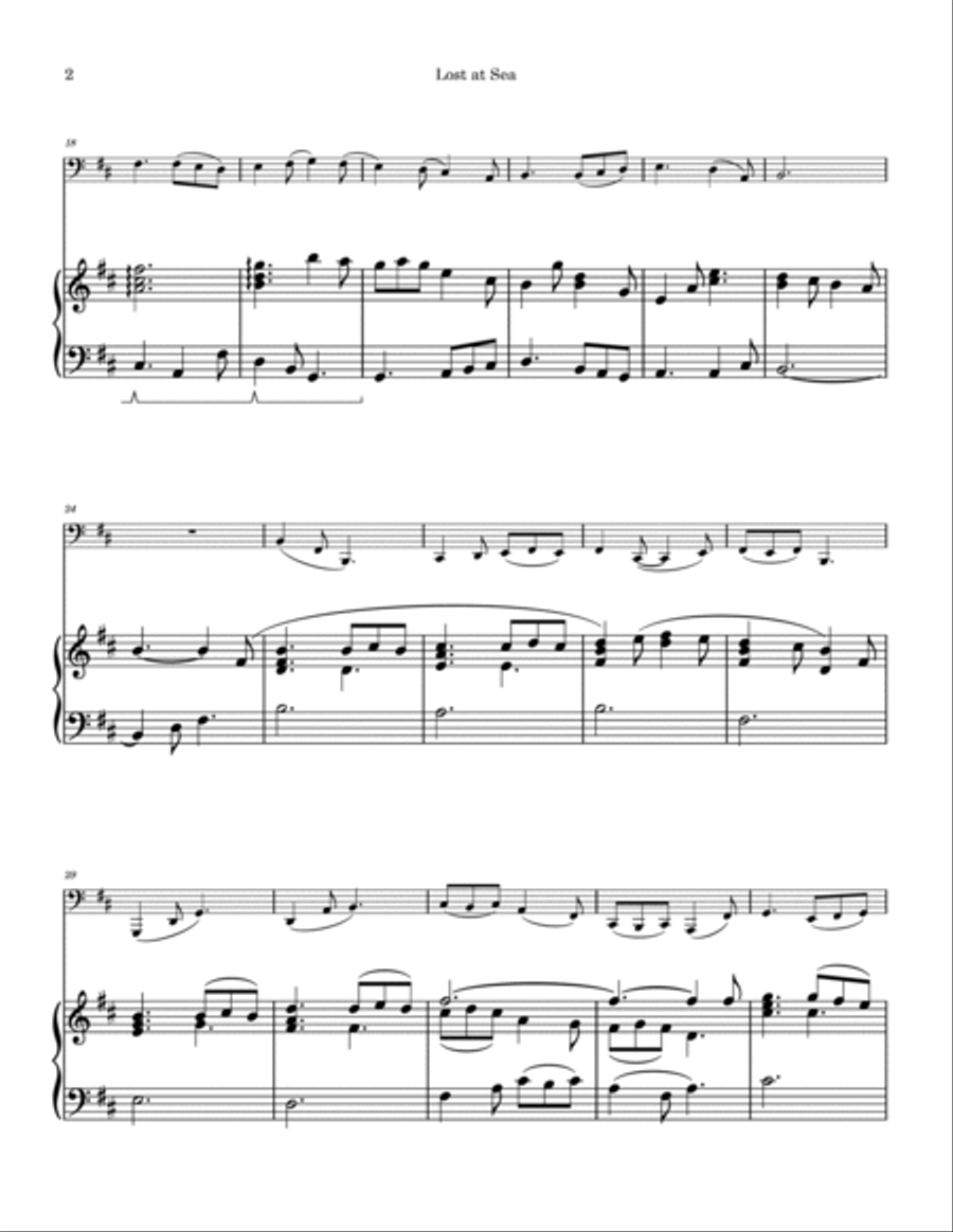 Lost at Sea (A Sailor's Lament) Piano scores gallery preview page 4