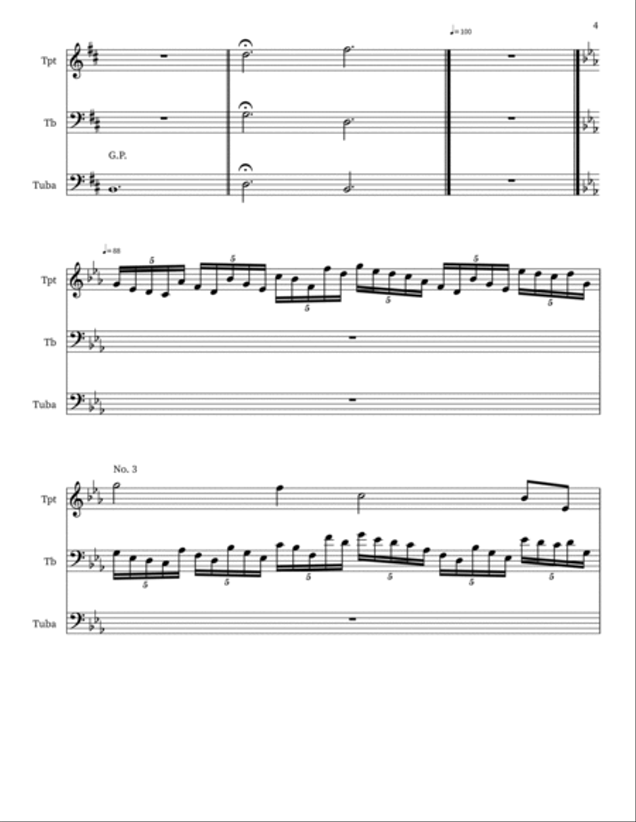 Intermezzi ad Referendum for Brass Trio Brass Trio scores gallery preview page 4