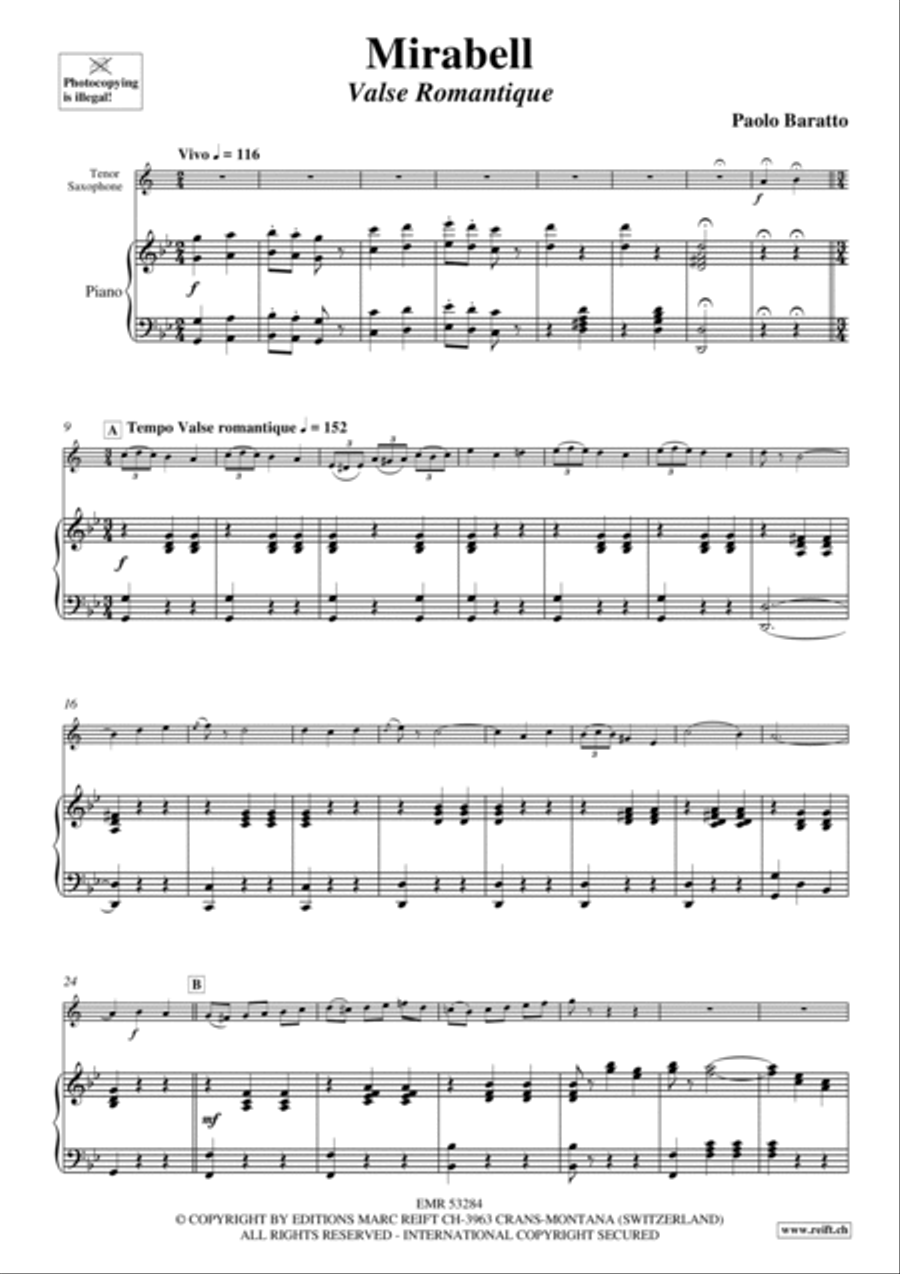 Mirabell Tenor Saxophone scores gallery preview page 4