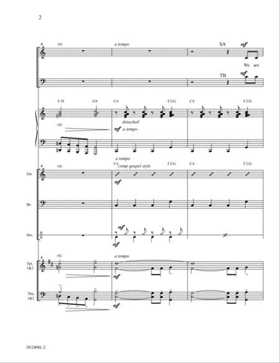 We Are Crossing Jordan River - Brass and Rhythm Score and Parts Choir scores gallery preview page 3