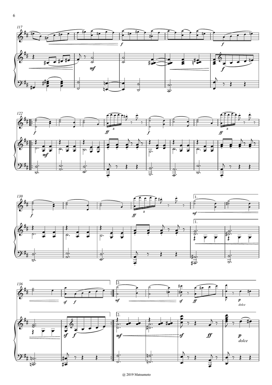 The Nutcracker - Valse des Fleurs for violin and piano Chamber Music scores gallery preview page 6