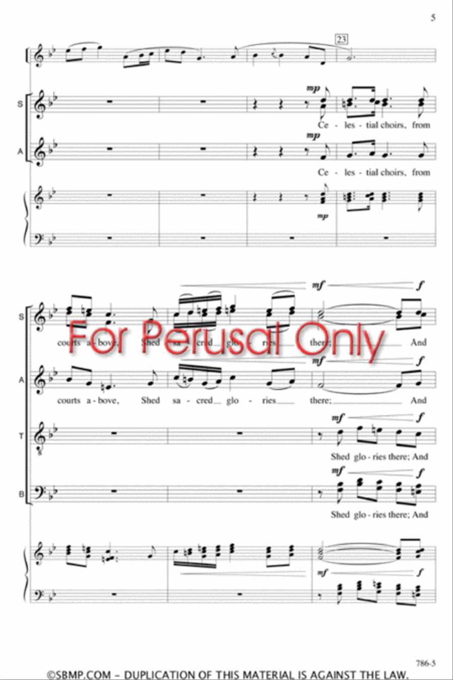 Calm on the Listening Ear of Night - SATB divisi Octavo Divisi scores gallery preview page 4