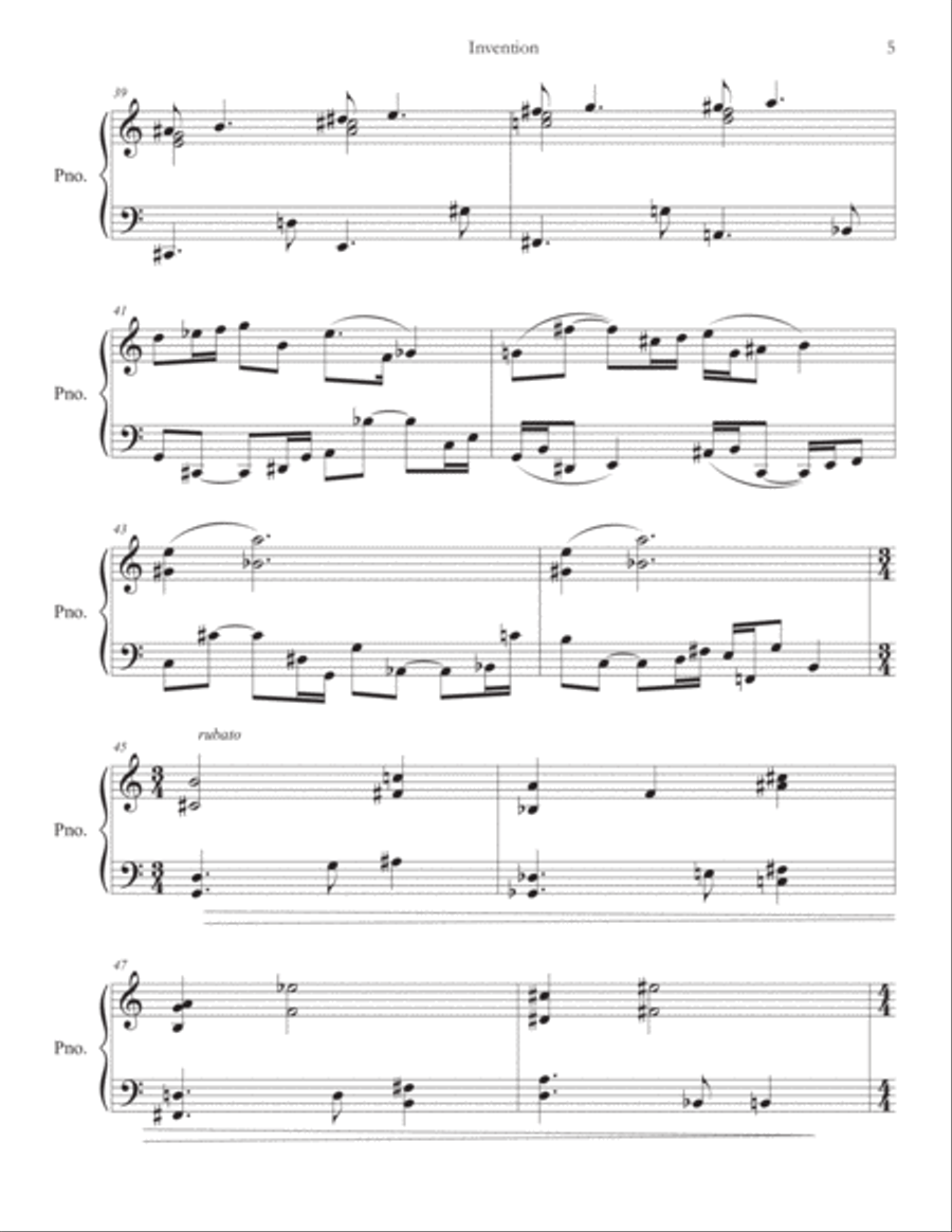 Invention Piano Solo scores gallery preview page 6
