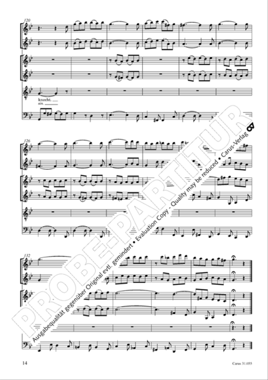 A feeble soul, a slave of sin (Ich armer Mensch, ich Sundenknecht) 4-Part scores gallery preview page 14
