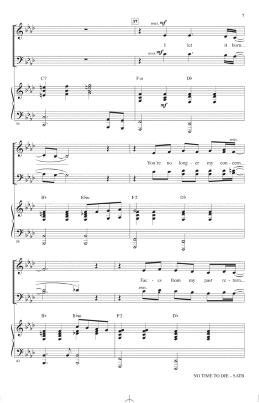 No Time To Die (arr. Mark Brymer) 4-Part scores gallery preview page 6