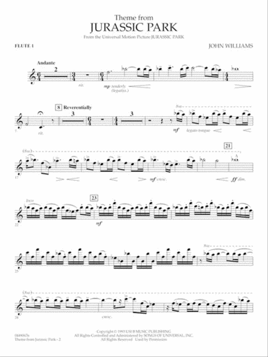 Theme from Jurassic Park Full Orchestra scores gallery preview page 4