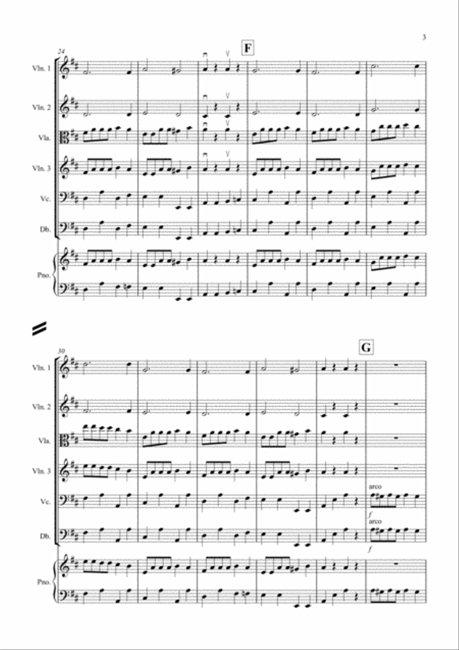 Dance of the Reed Pipes (Fantasia from Nutcracker) for String Orchestra String Orchestra scores gallery preview page 3