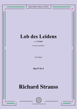 Richard Strauss-Lob des Leidens,in b minor,Op.15 No.3