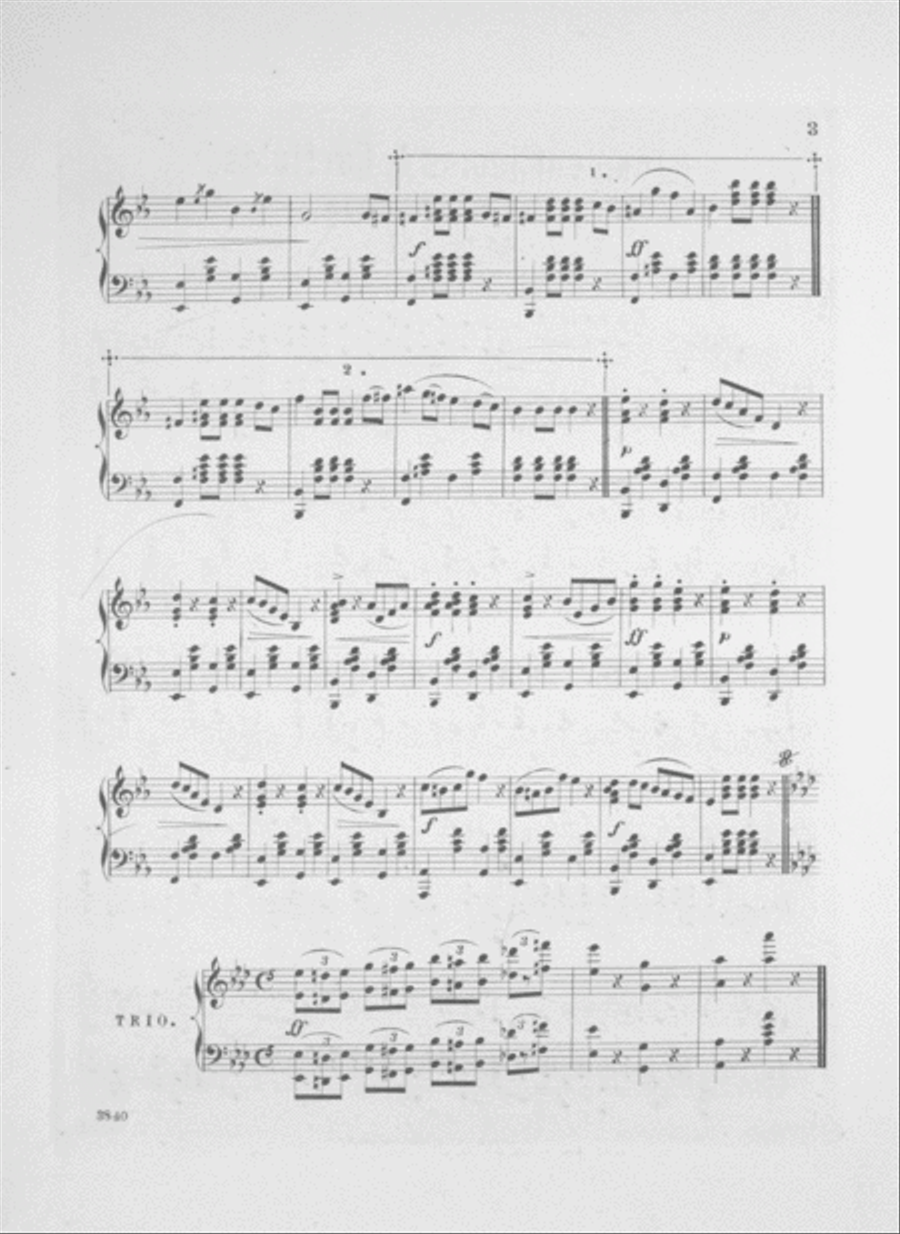 President James A. Garfield's Grand Inauguration March Piano Solo scores gallery preview page 3