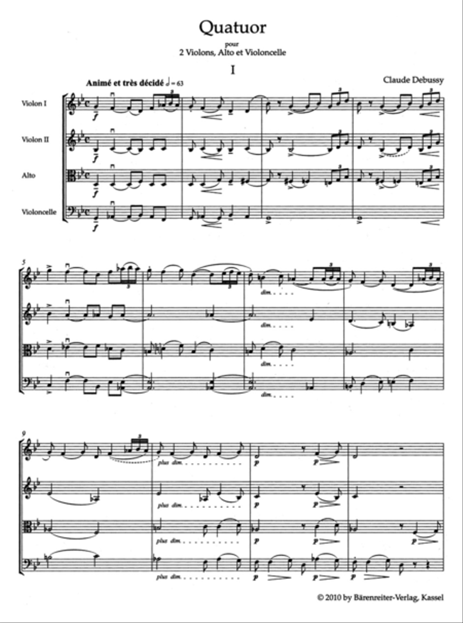 String Quartet op. 10 String Quartet scores gallery preview page 2
