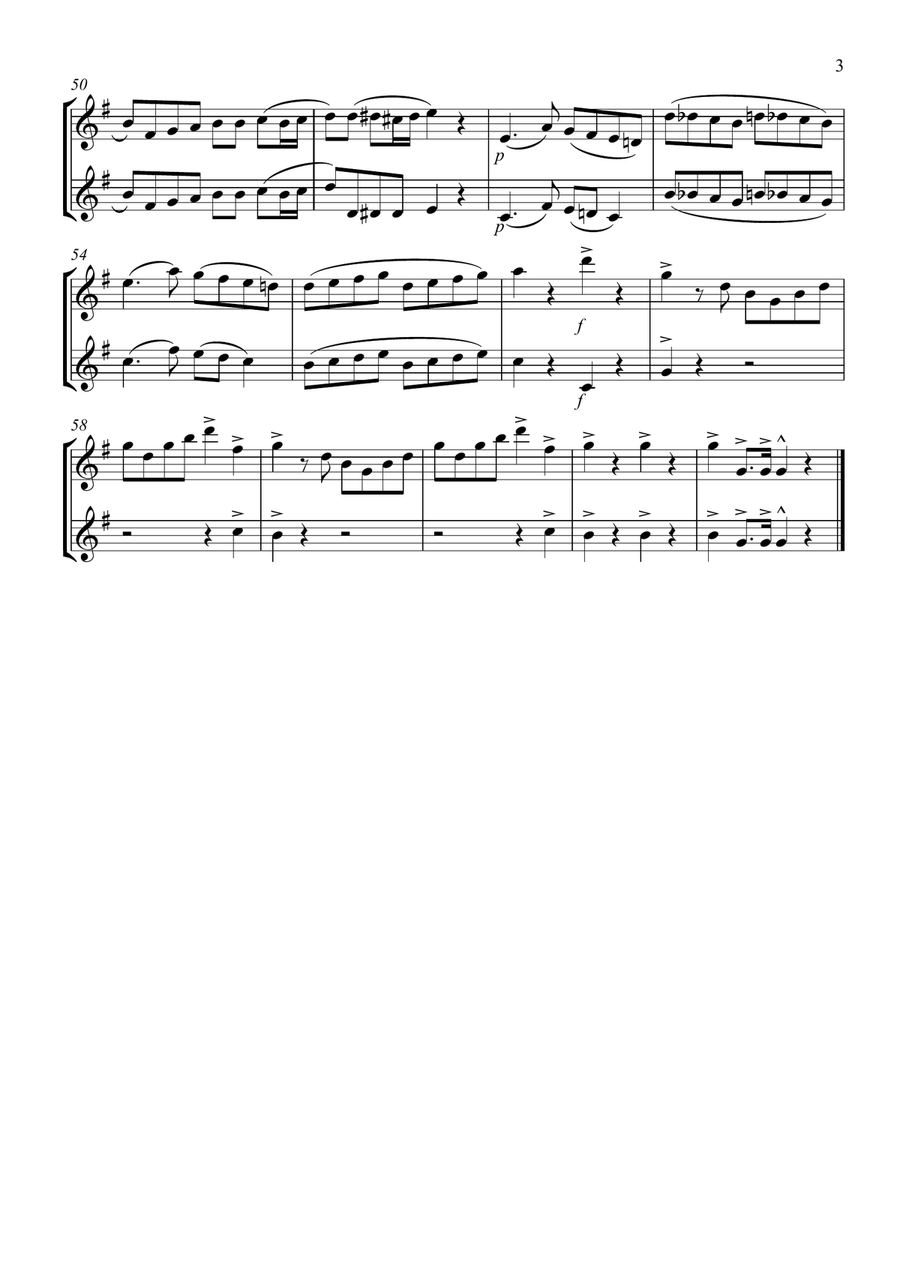Eine Kleine Nachtmusik: Flute Duet Eine Kleine Nachtmusik: Flute Duet Flute Duet scores gallery preview page 3