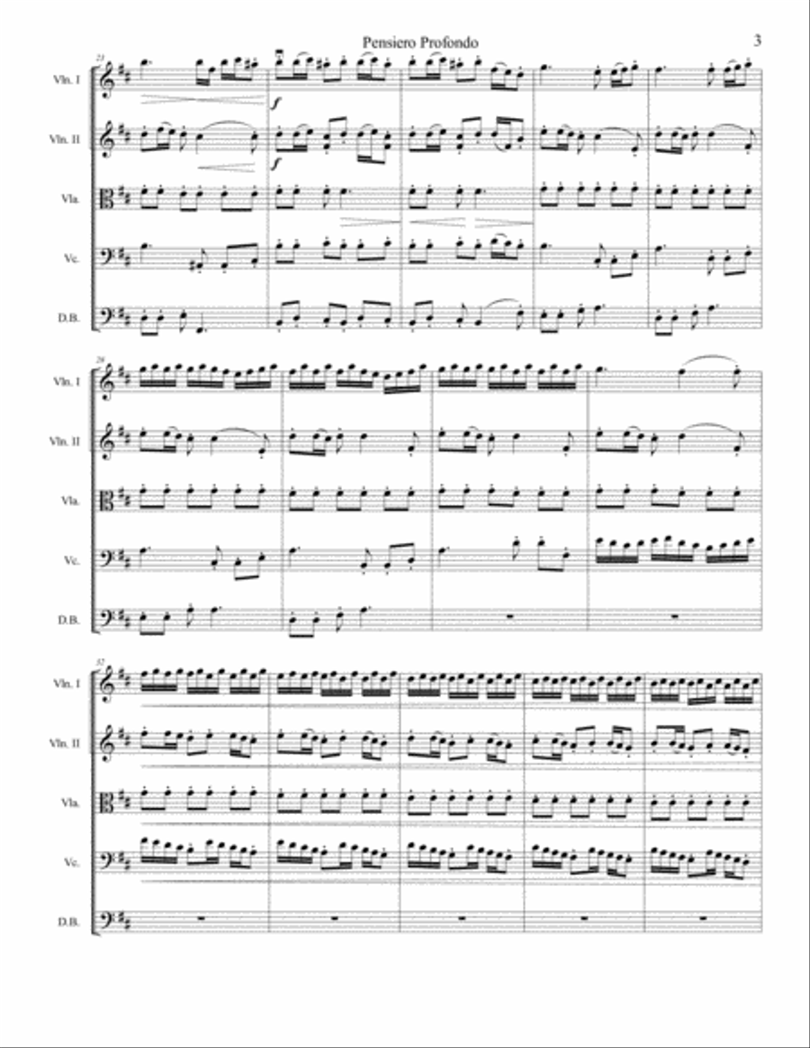 Pensiero Profondo String Quartet scores gallery preview page 3