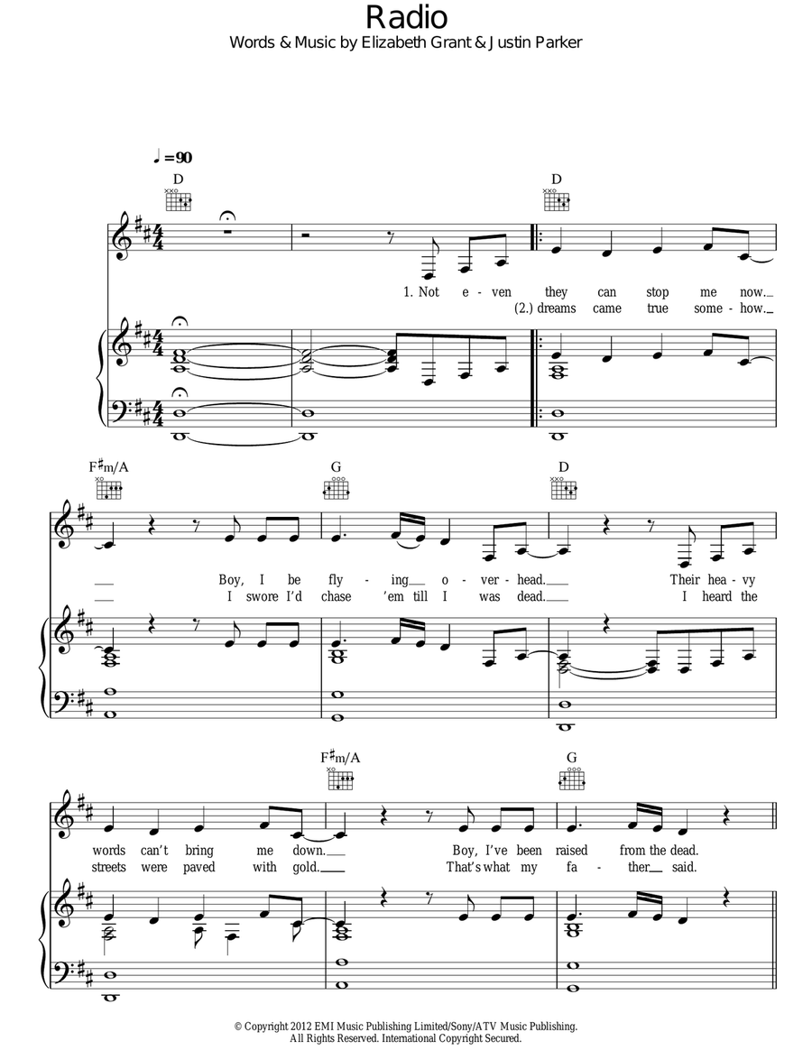 Radio Acoustic Guitar scores gallery preview page 1