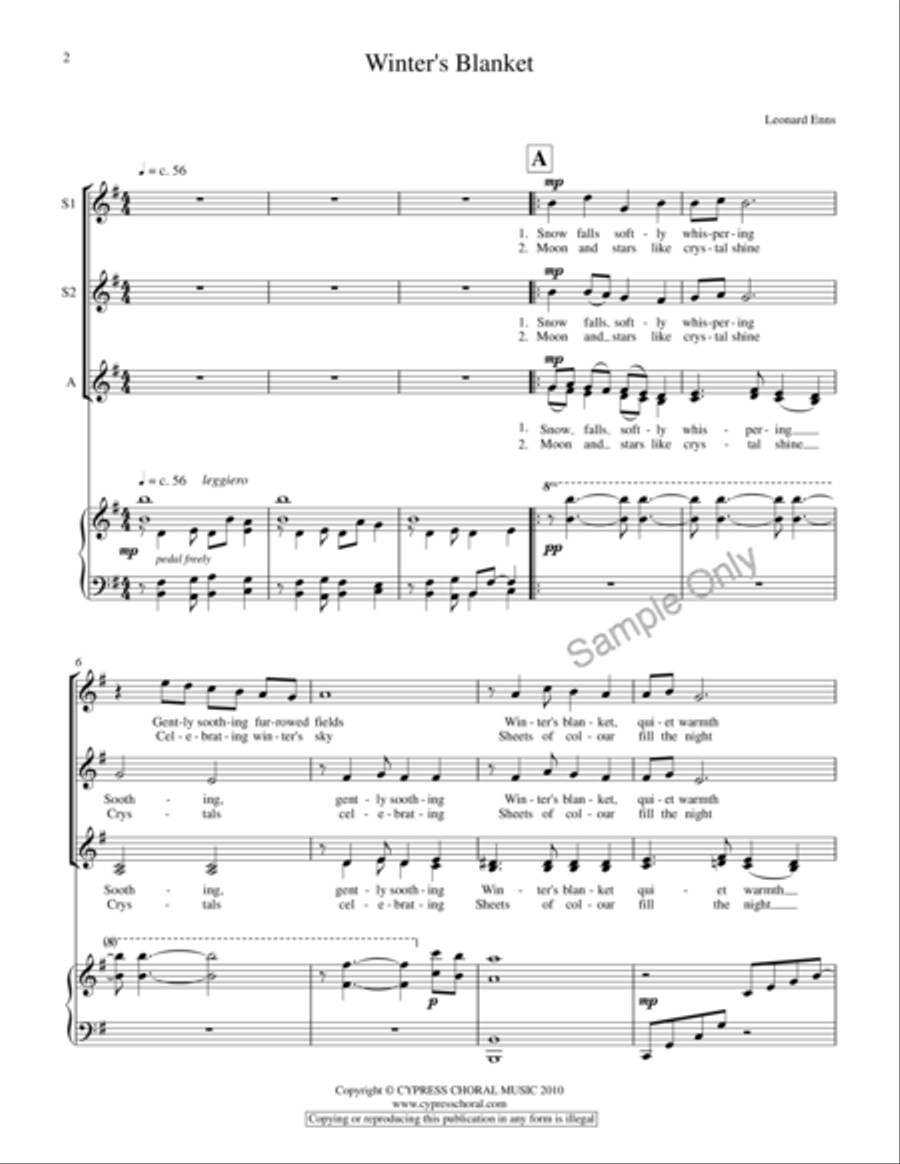 Winters Blanket Winters Blanket SSAA scores gallery preview page 2