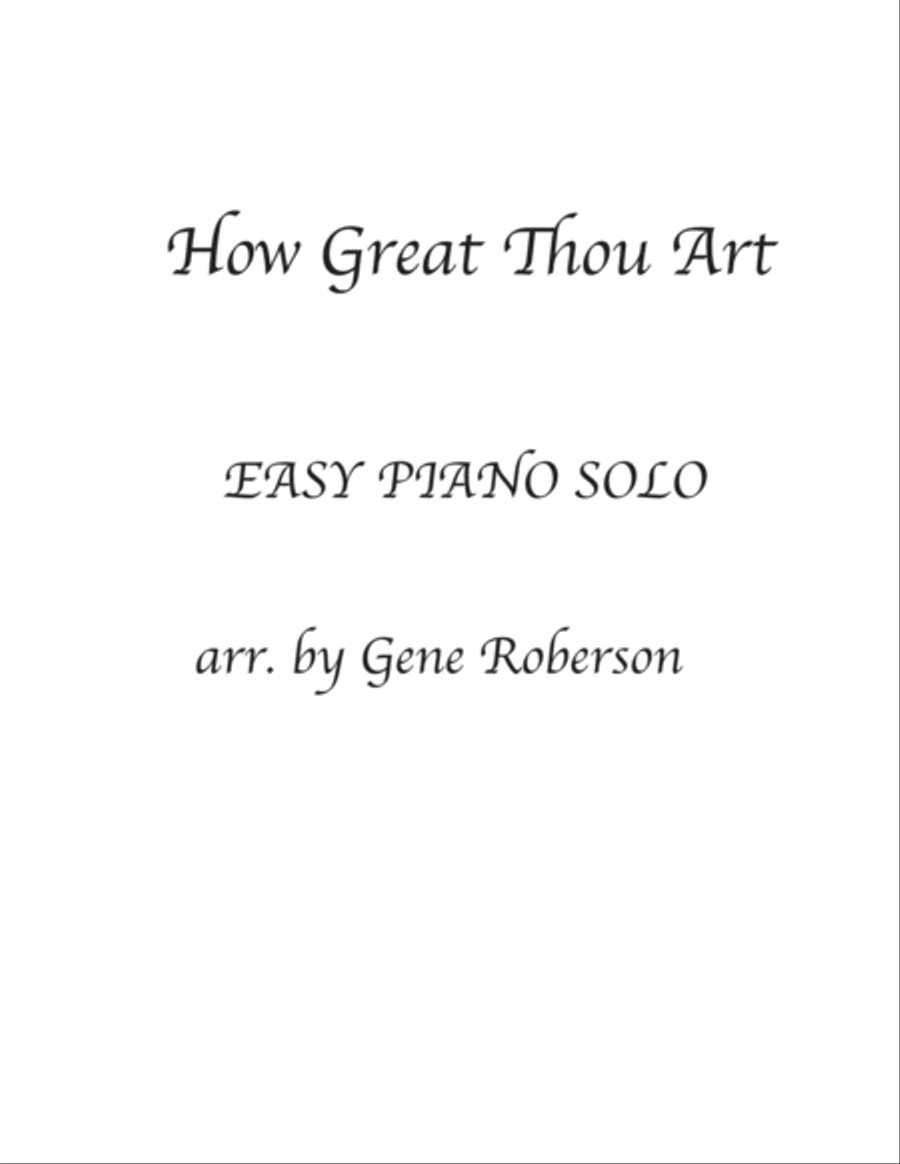 How Great Thou Art EASY PIANO Easy Piano scores gallery preview page 1