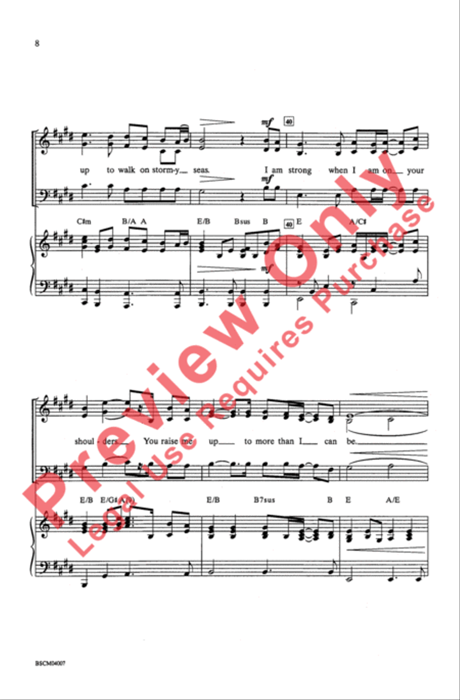 You Raise Me Up 3-Part scores gallery preview page 7