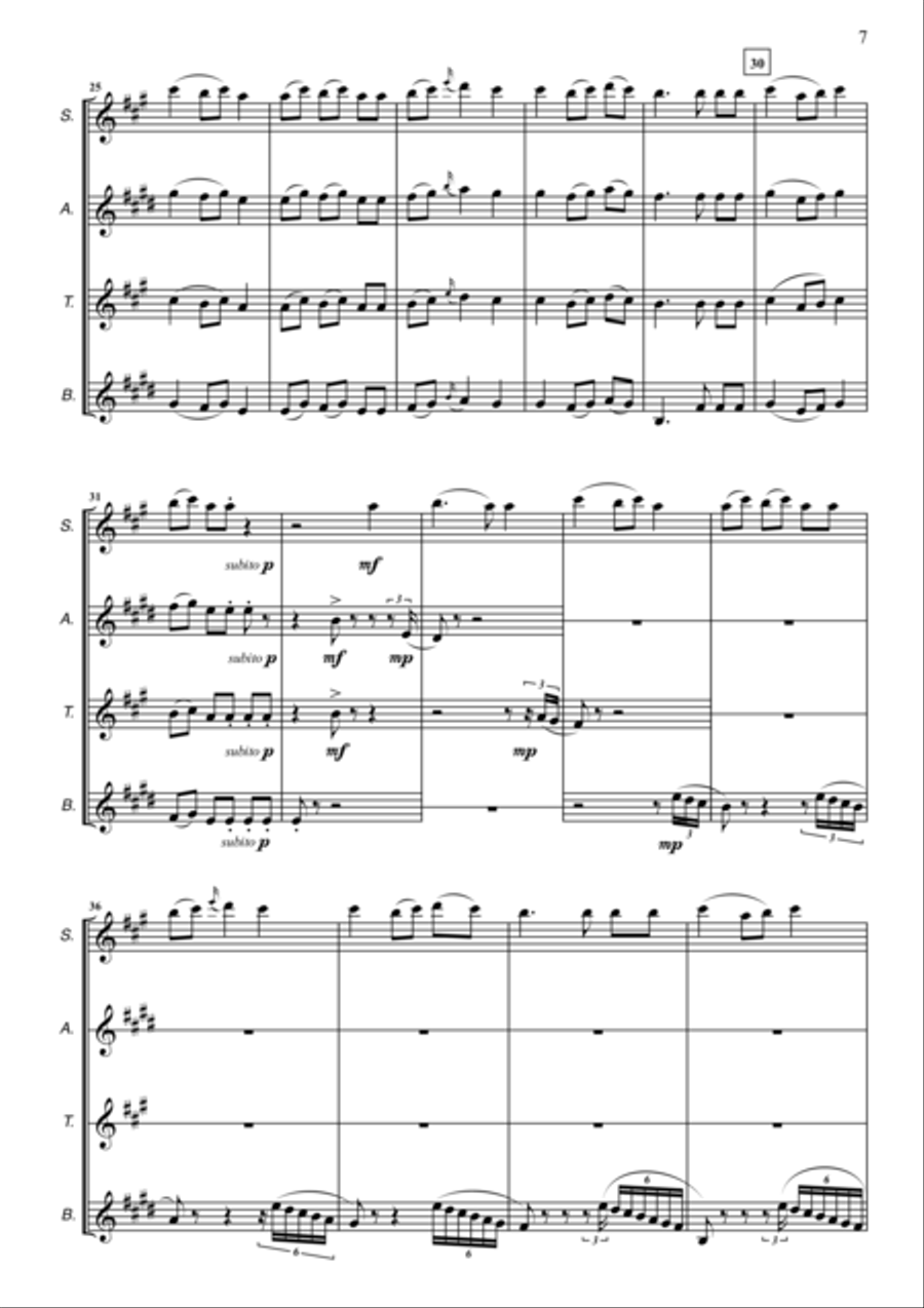 Boccheriniana Boccheriniana Saxophone Quartet scores gallery preview page 4