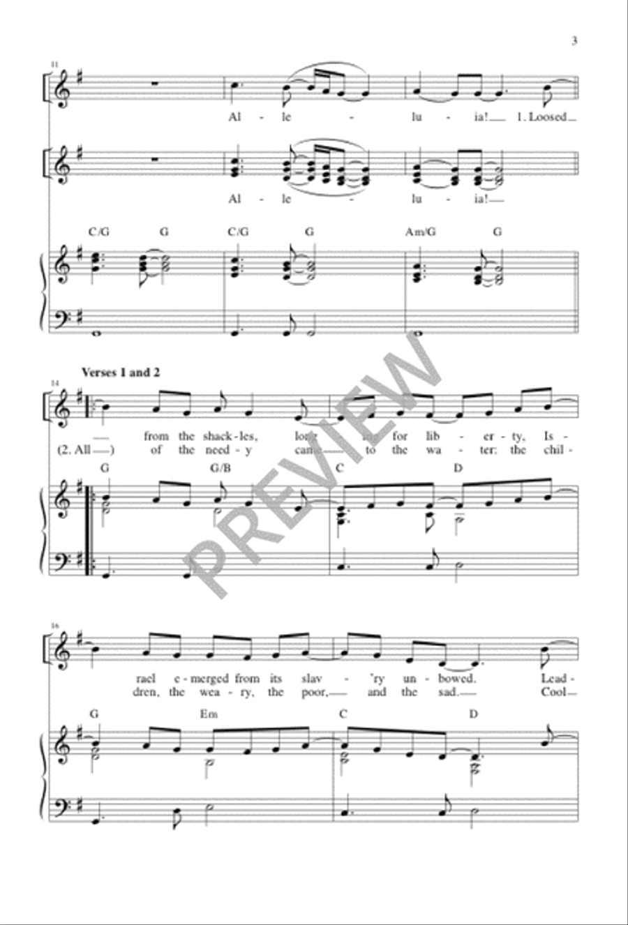 I Saw a River 3-Part scores gallery preview page 2