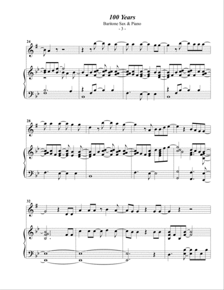 100 Years Baritone Saxophone scores gallery preview page 3