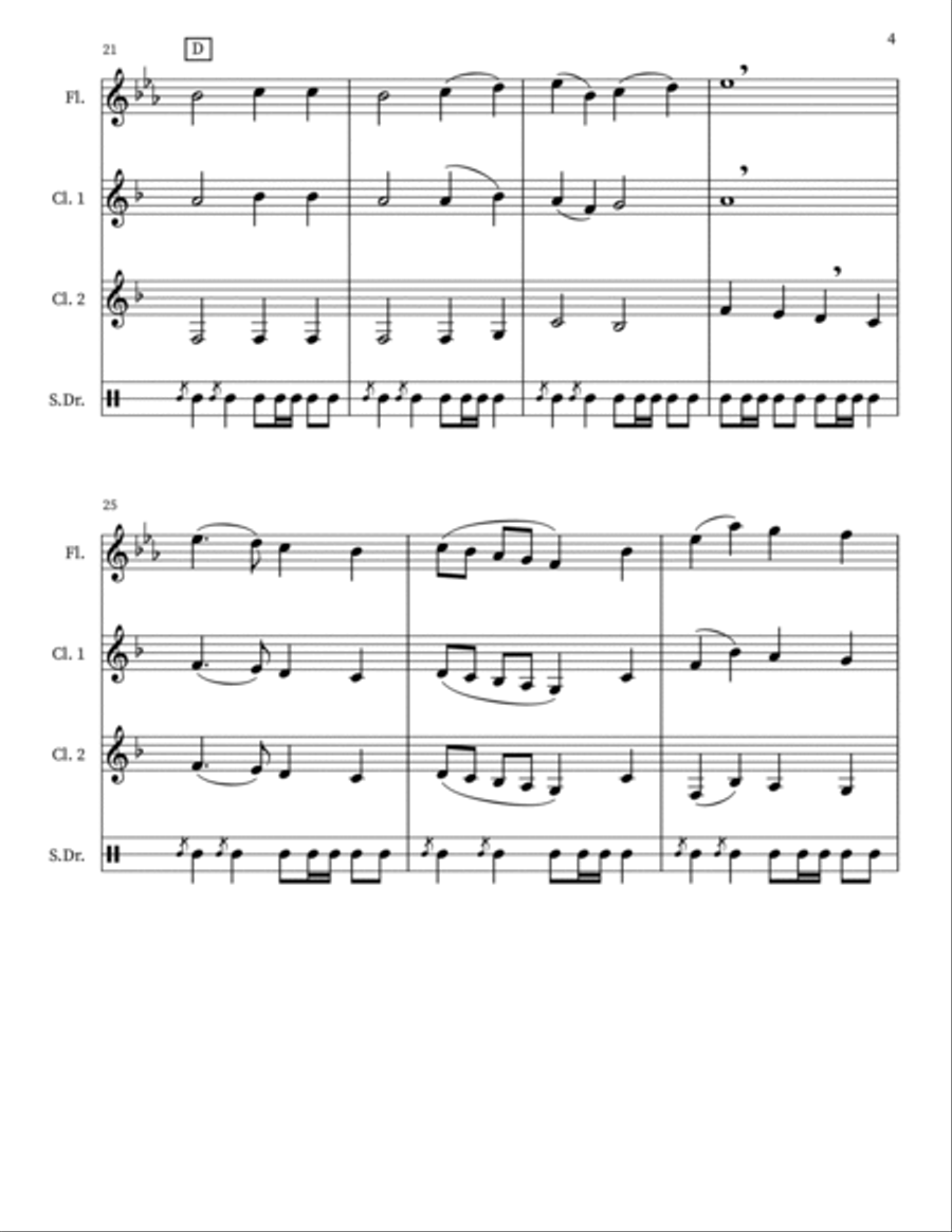 Patriot Themes March Woodwind Trio scores gallery preview page 4