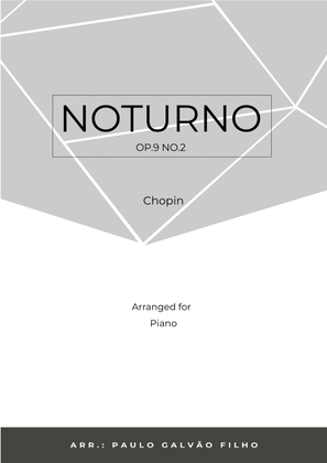 Book cover for NOTURNO OP.9 NO.2 - CHOPIN - PIANO (EASY)