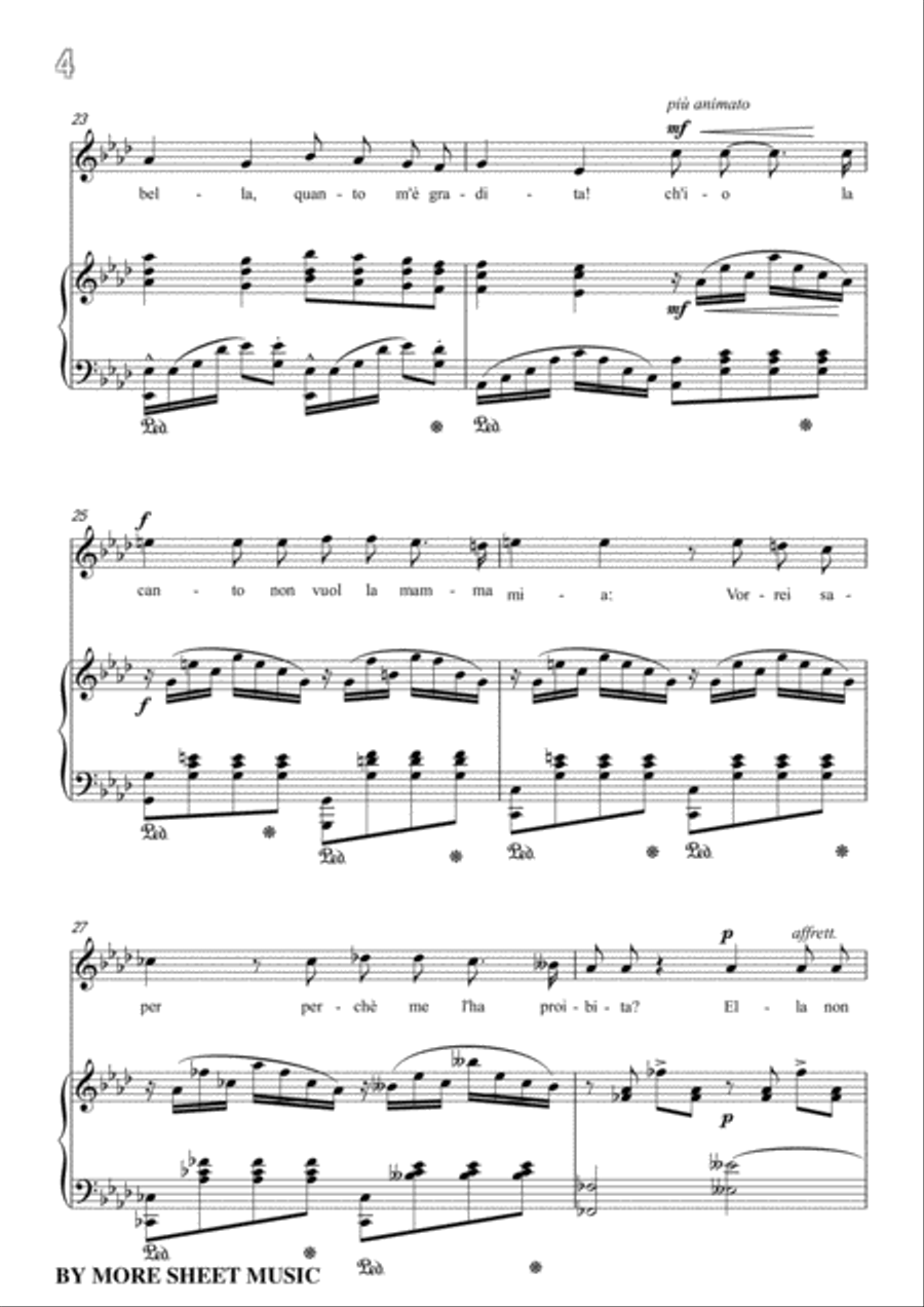 Gastoldoni-Musica proibita in A flat Major Voice Solo scores gallery preview page 6