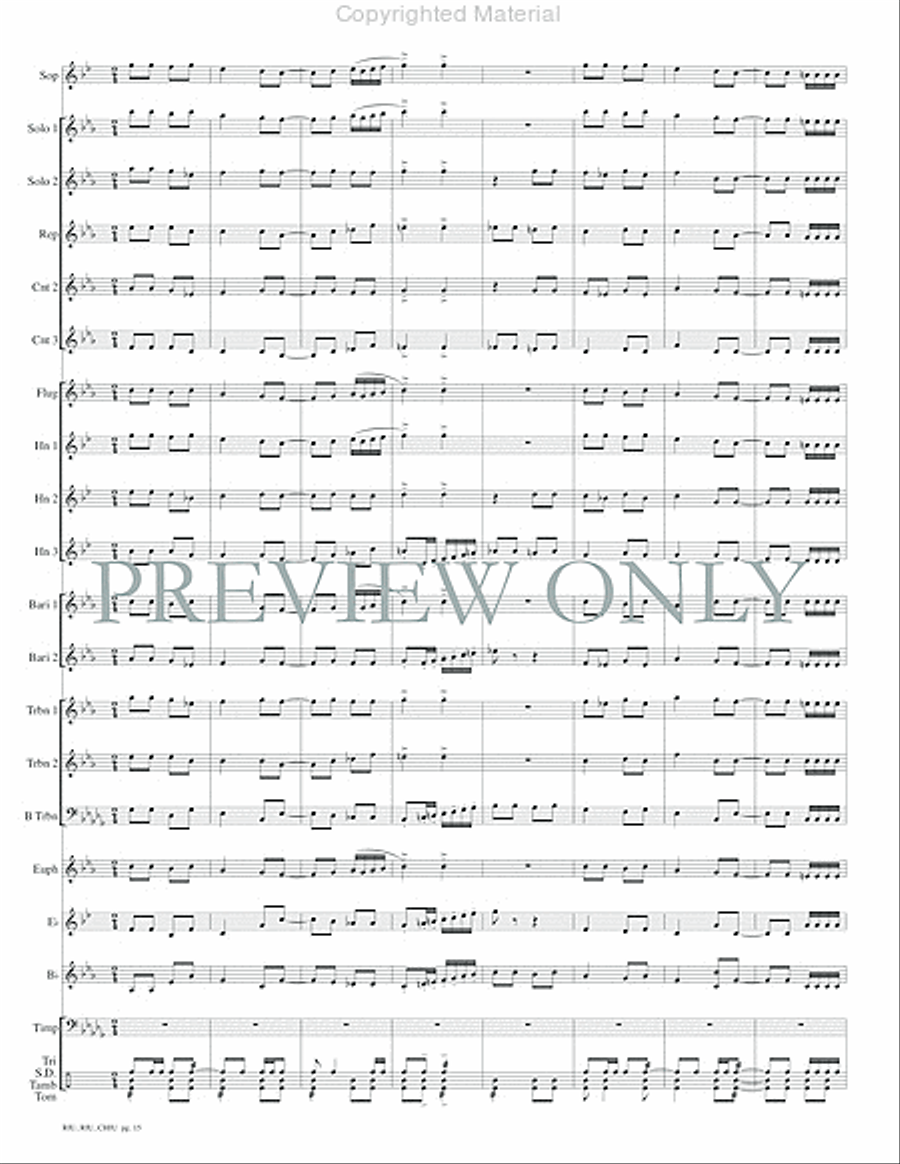 Riu, Riu, Chiu Concert Band scores gallery preview page 17