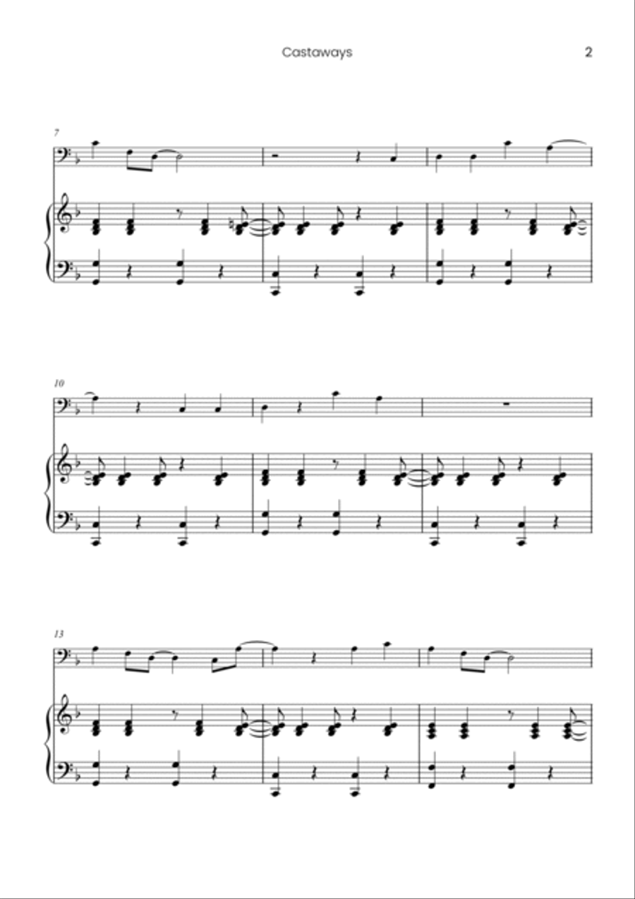 Castaways Castaways Piano scores gallery preview page 3