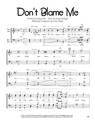 Book cover for Don't Blame Me