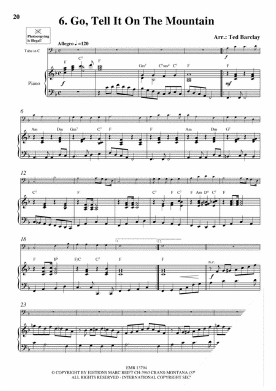 10 Easy Christmas Solos Tuba scores gallery preview page 8