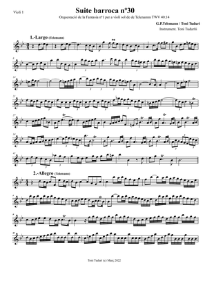 Baroque suite nº30 - G.P.Telemann/Toni Tudurí (string/baroque orchestra version)