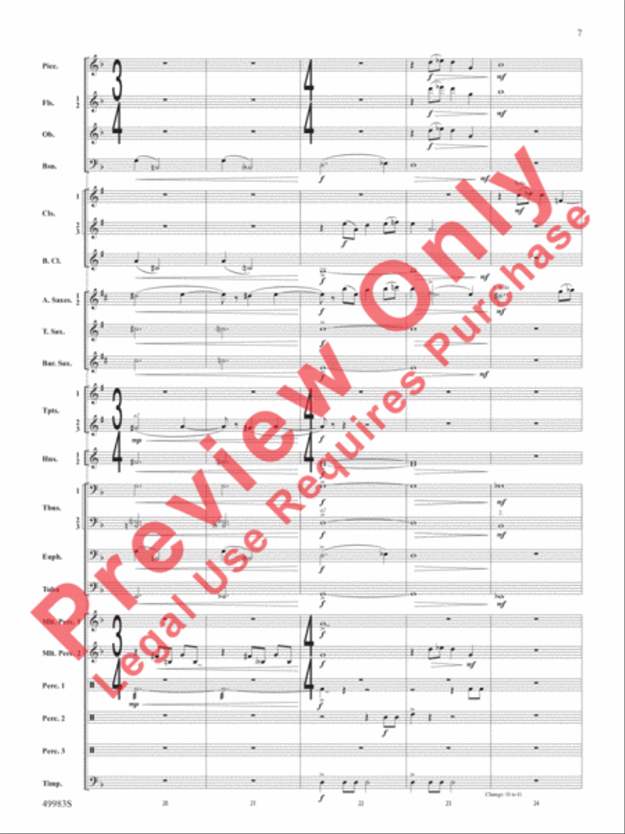 An Ancient World Concert Band scores gallery preview page 8