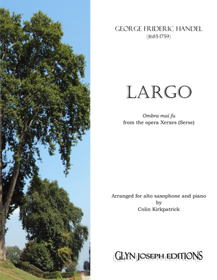 Book cover for Handel: Largo (from Xerxes) for alto sax and piano