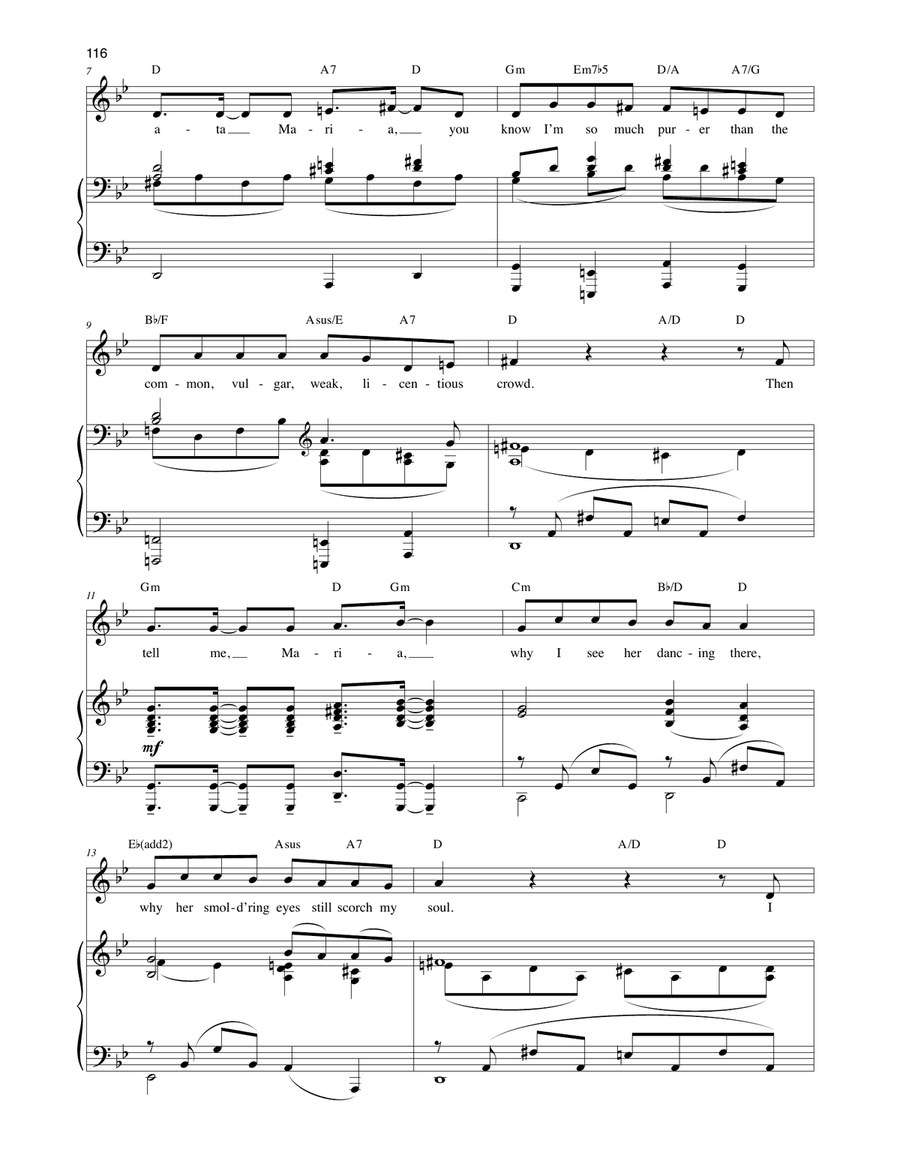 Hellfire [Solo version] (from The Hunchback Of Notre Dame: A New Musical) Baritone Horn TC scores gallery preview page 2