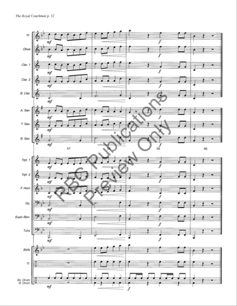 Royal Coachman Royal Coachman Concert Band scores gallery preview page 15