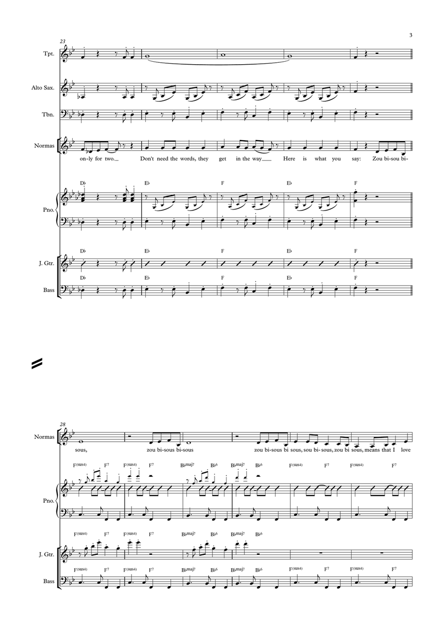 Zou Bisou Bisou Zou Bisou Bisou SSA scores gallery preview page 3