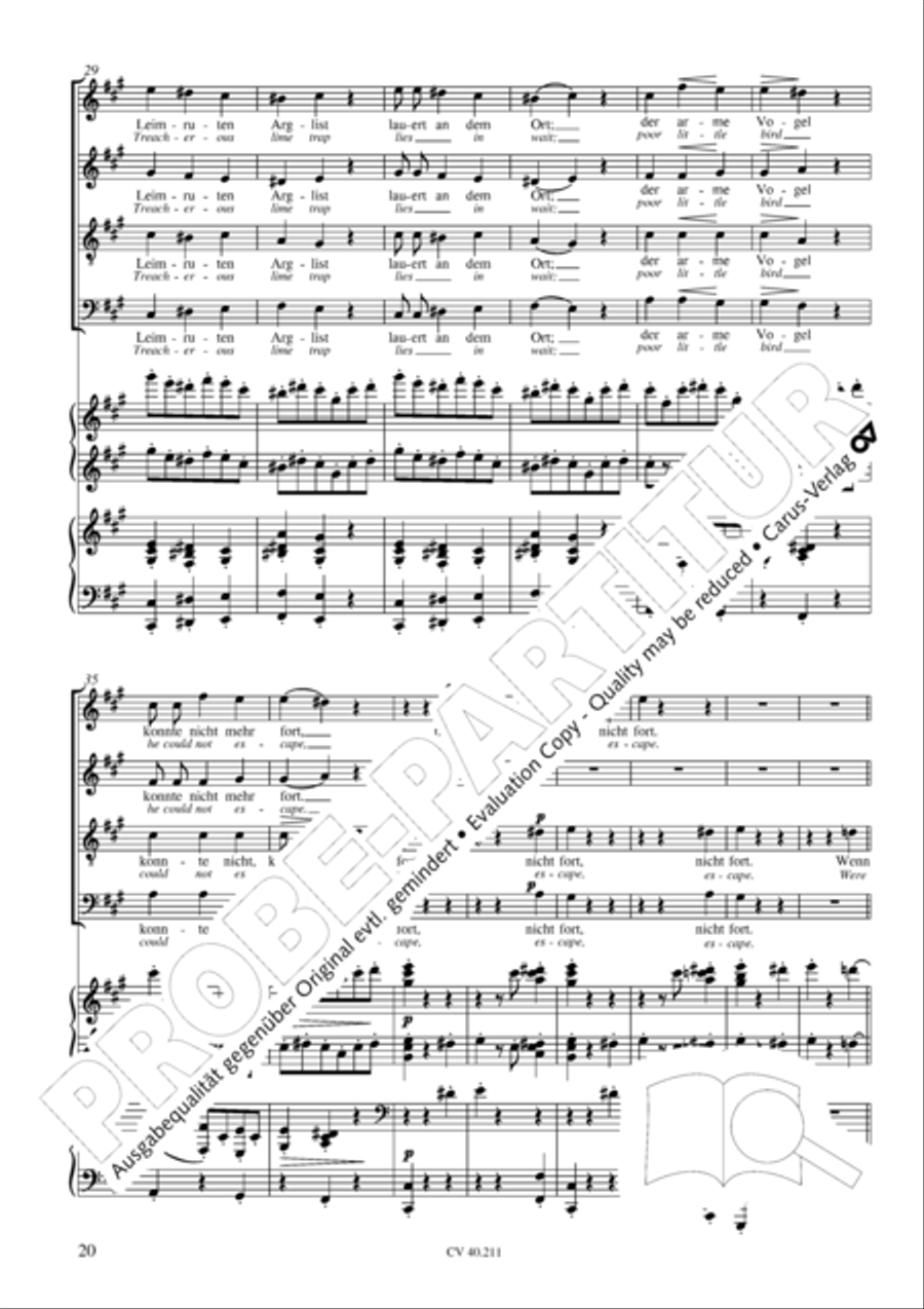 Liebeslieder-Walzer, Op. 52 Choir scores gallery preview page 21