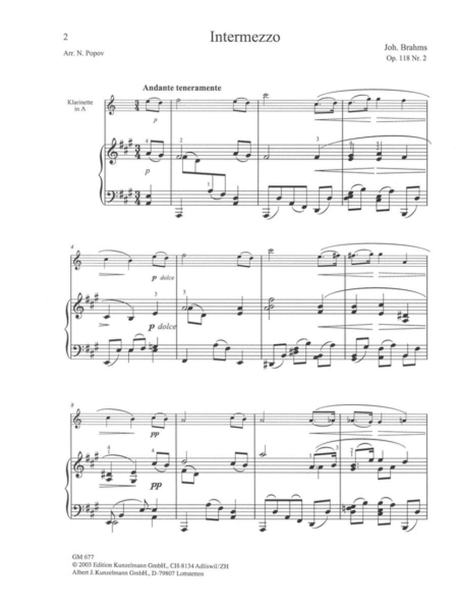 Intermezzo Op. 118/2