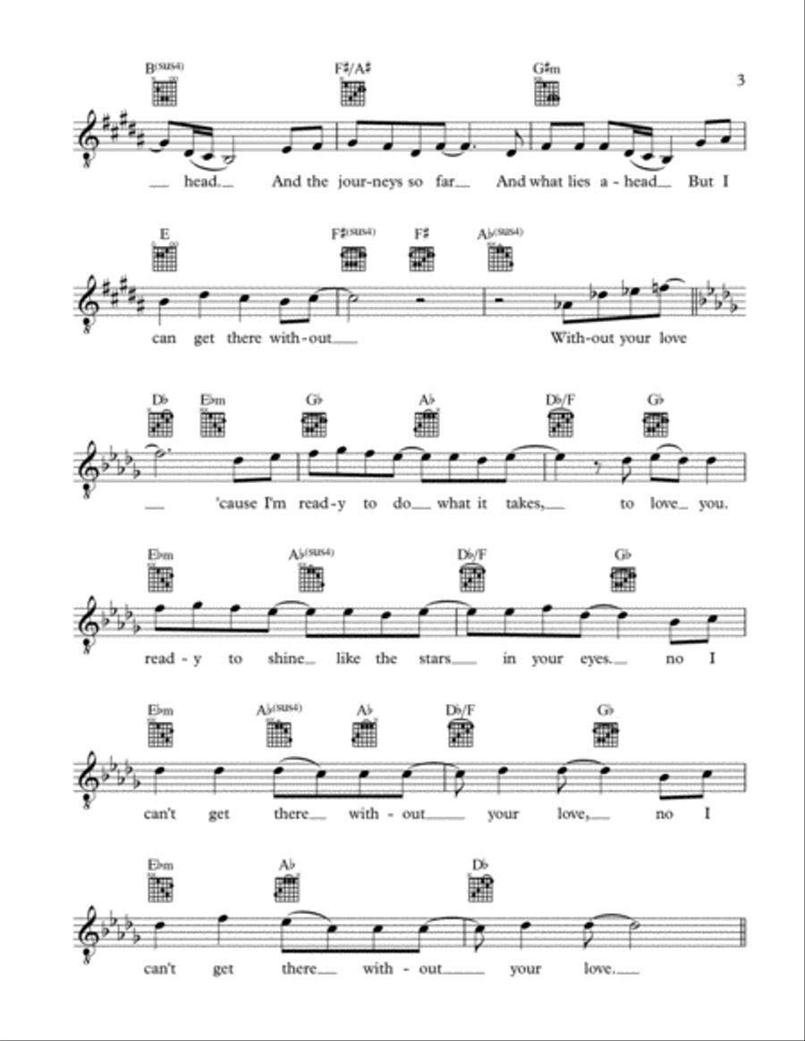 Without Your Love Voice scores gallery preview page 3