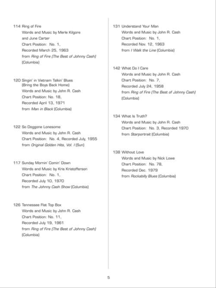The Essential Johnny Cash Piano, Vocal, Guitar scores gallery preview page 7