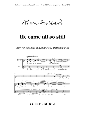 He came all so still (carol for upper voices with Alto solo)