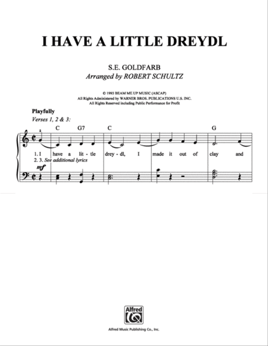 I Have a Little Dreydl I Have a Little Dreydl Easy Piano scores gallery preview page 1