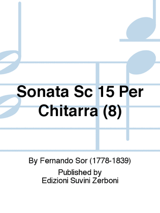 Book cover for Sonata Sc 15 Per Chitarra (8)