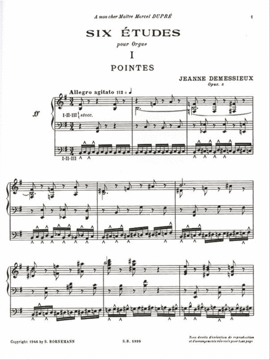 Six Studies, Op. 5 (organ) Organ scores gallery preview page 2