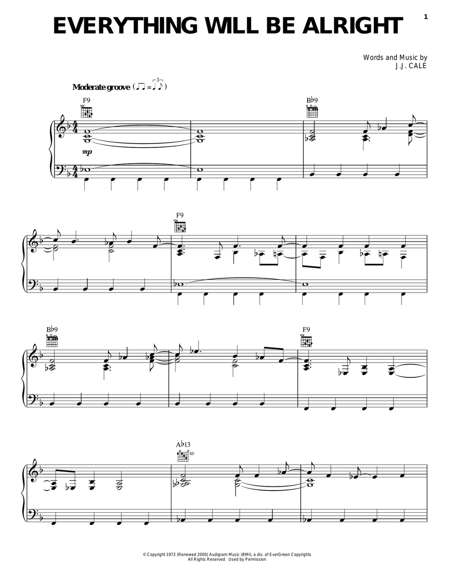 Everything Will Be Alright Acoustic Guitar scores gallery preview page 1
